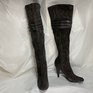 CALVIN Klein Waverly Dark Gray Suede Otk boots Size 9.5M